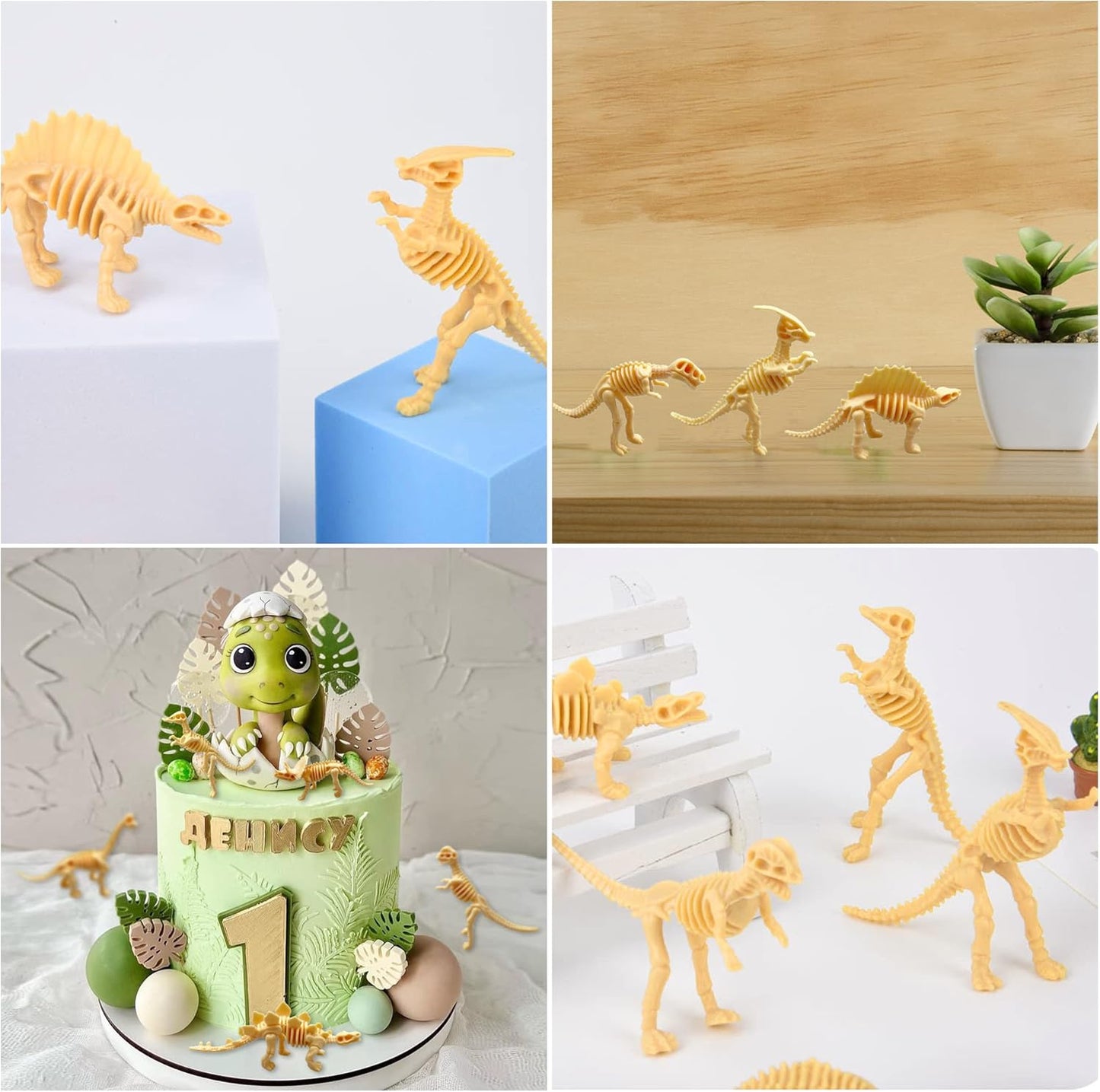 HAVAGDTM 110PCS Dinosaur Fossil Skeleton Dinosaur Skeleton Toys Assorted Figures Dino Bones for Birthday Party Science Play Dino Sand Dig Party Favor Decorations 2.5Inch