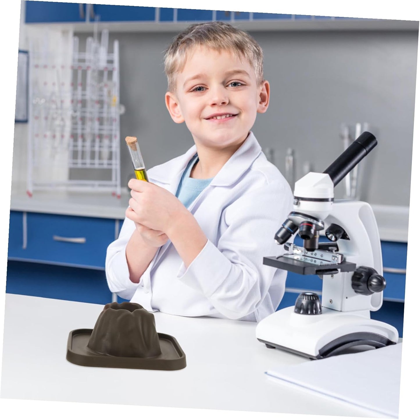 SEWACC 25pcs Volcanic Model School Figure Model Volcano Eruption Prop Science Kit for Kids Classroom Experiment