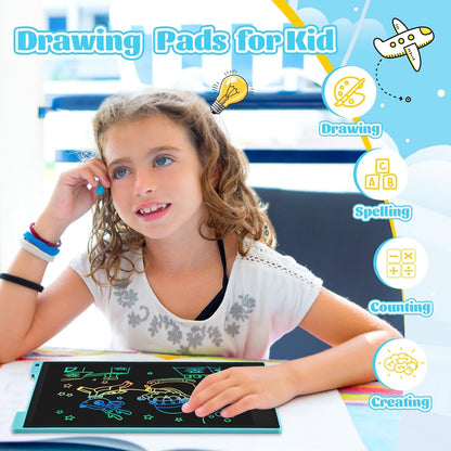 EooCoo Toddler Boy Toys, Kids Gifts, 10 Inch LCD Writing Tablet, Drawing Pad, No Mess Coloring Books for Kids, Travel Games, Gifts for Boys 4-6, Educational Toys for 3 4 5 6 7 Years Old Boys and Girls