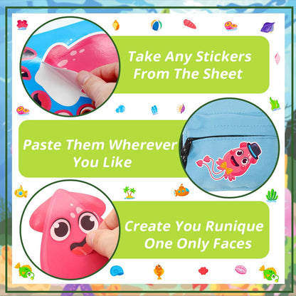24-Sheet Make Your Own Science Sticker Kit | Microscope, DNA & Scientist Designs - Reusable Educational Decor for Classrooms & Kids Rooms