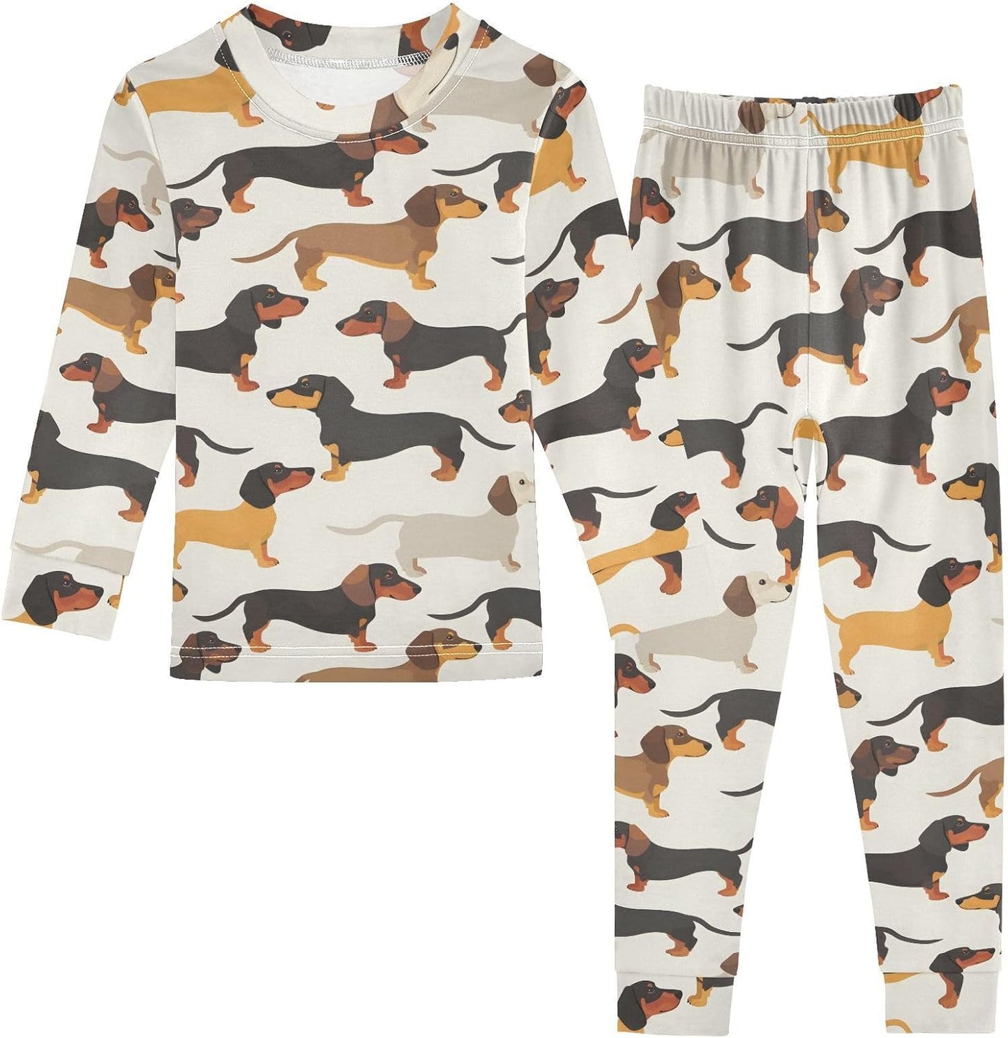 ALAZA Shark Starfish Palm Tree 2 Piece Pajama Set Long Sleeve Top and Pants Sleepwear Unisex - Colors A