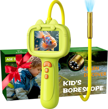 Daxiongmao Borescope Camera with Light for Kids | STEM Science Educational Toy for 3 4 5 6 7 8 Years Old Boys & Girls | Birthday Gift for Outdoor Adventures & Nature Discovery（Blue）