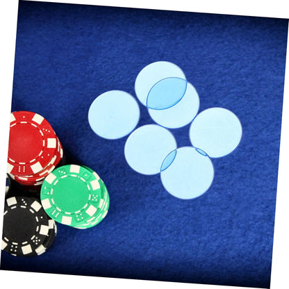 100pcs Clear Bingo Chips Transparent Counting Chips for Math Learning Game Night Plastic Game Markers for Bingo Educational Activities