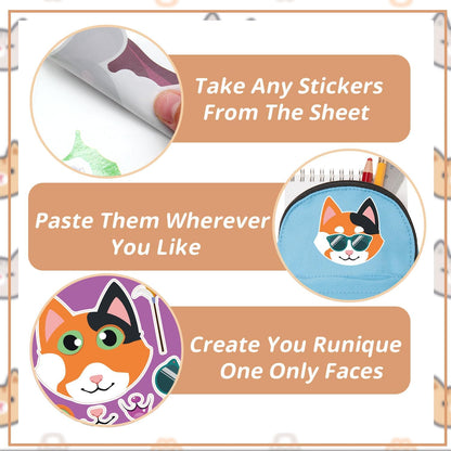 24-Sheet Make Your Own Science Sticker Kit | Microscope, DNA & Scientist Designs - Reusable Educational Decor for Classrooms & Kids Rooms