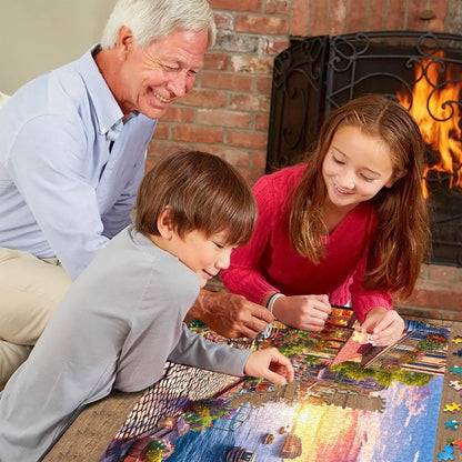 Puzzles for Adults 1000 Pieces,Seaview Campground Jigsaw Puzzle with 1:1 HD Poster, Perfect Interlocking No Dust, Stress Relief Ideal Gift for Family Games