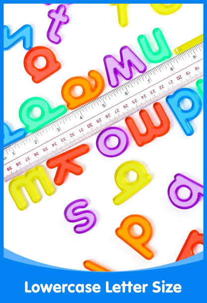 78 Pcs Translucent Lowercase Letters - Plastic Alphabet Letters - Light Table Play and Early Learning Manipulatives