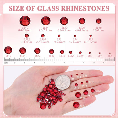 5000PCS SS6/2mm Glass Crystal Rhinestones (Clear), Bedazzling Flatback Rhinestones for Crafting DIY Crafts Nail Art Makeup Decoration, Gems Diamond Charms for Tumbler Shoes Clothing Mug
