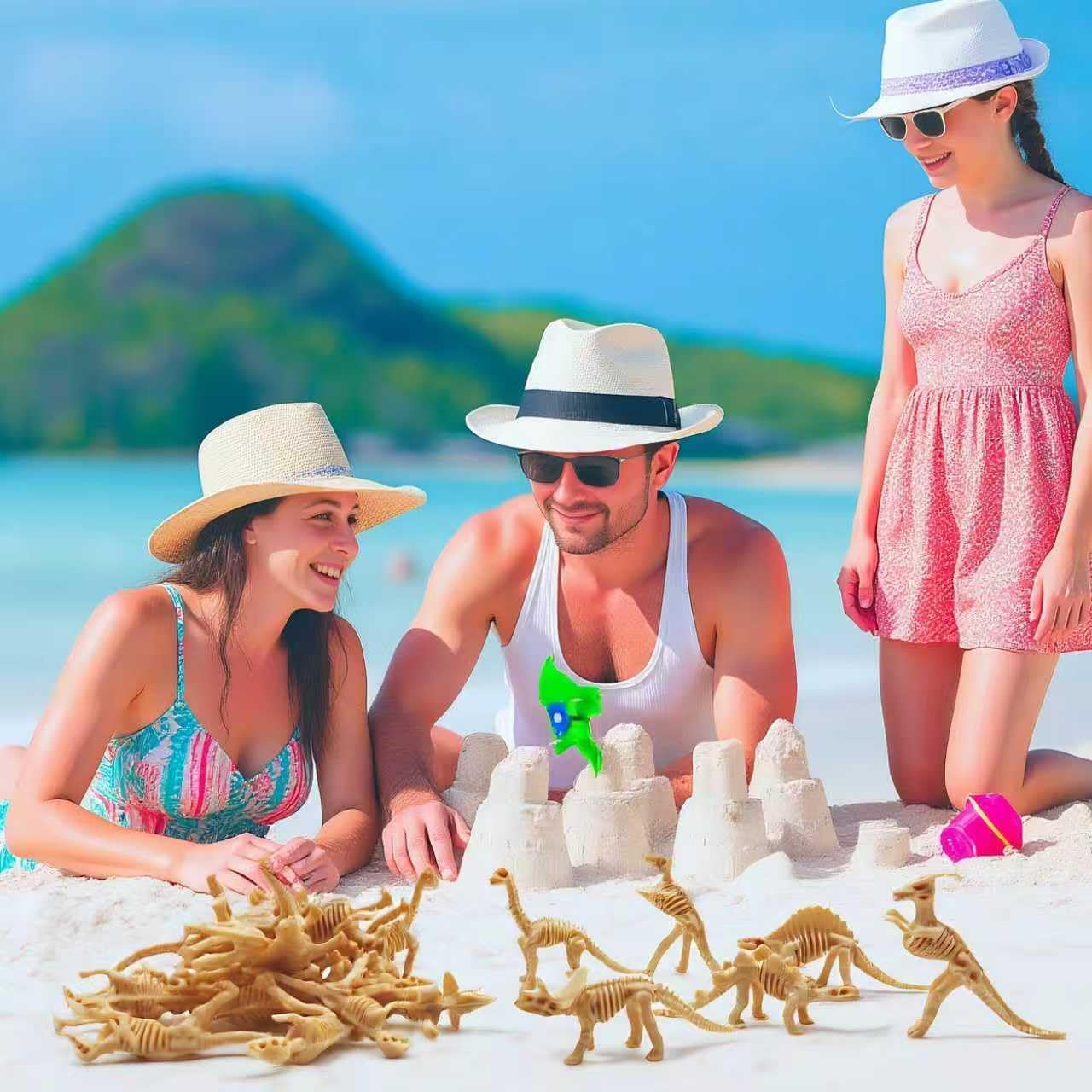 HAVAGDTM 110PCS Dinosaur Fossil Skeleton Dinosaur Skeleton Toys Assorted Figures Dino Bones for Birthday Party Science Play Dino Sand Dig Party Favor Decorations 2.5Inch