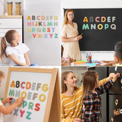 100 Pcs Alphabet Magnets for Refrigerator Uppercase Lowercase Magnetic Letters Fridge ABC Magnet for Preschool Learning Spelling