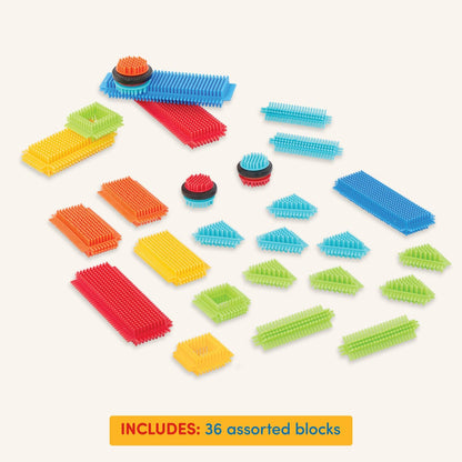 Battat – Bristle Blocks – STEM Interlocking Building Blocks – 112 Pieces Playset – Developmental Toys for Toddlers & Kid – Basic Builder Set – 2+ Years