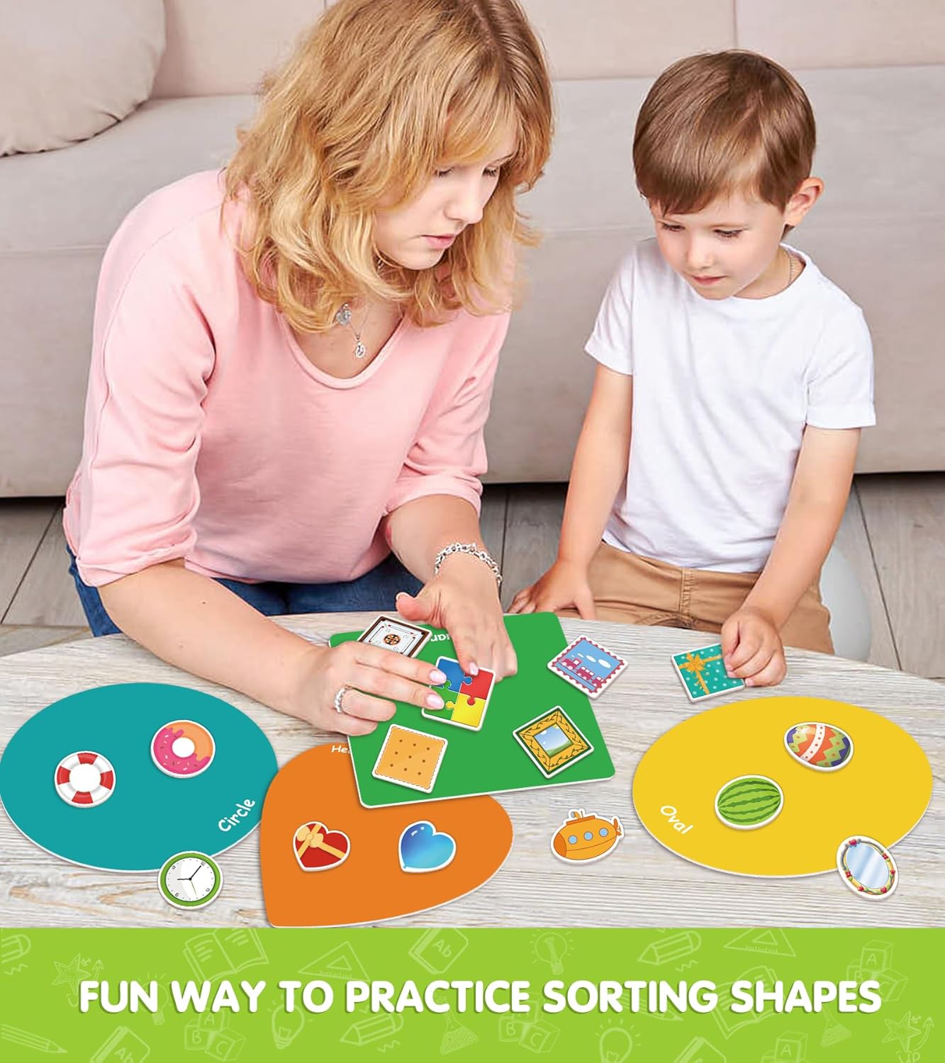 EAMAY Magnetic Color Sorting Set for Kids, Fridge Magnets for Toddlers 1-3, Preschool Circle Time Learning Center Activities, Matching Games Use on The Whiteboard