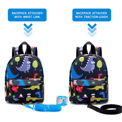 Accmor Toddler Backpack Leash with Anti Lost Wrist Link, Cute Mini Child Walking Harnesses Keep Kids Close Back Pack Rope Tether Rein for Baby Boys (Pink/Unicorn)
