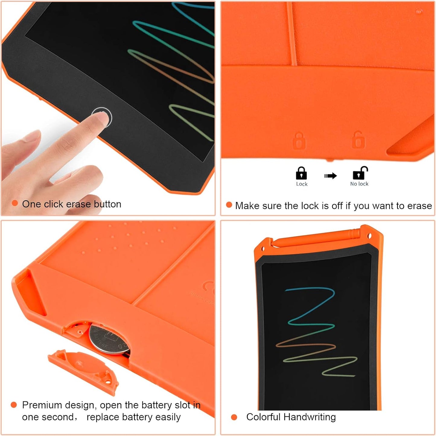 4 Pack LCD Writing Tablet for Kids, Colorful Toddler Drawing Tablet Doodle Board, Erasable Reusable Electronic Drawing Pad, LEYAOYAO Educational and Learning Toy for 3-6 Years Old Boy and Girl