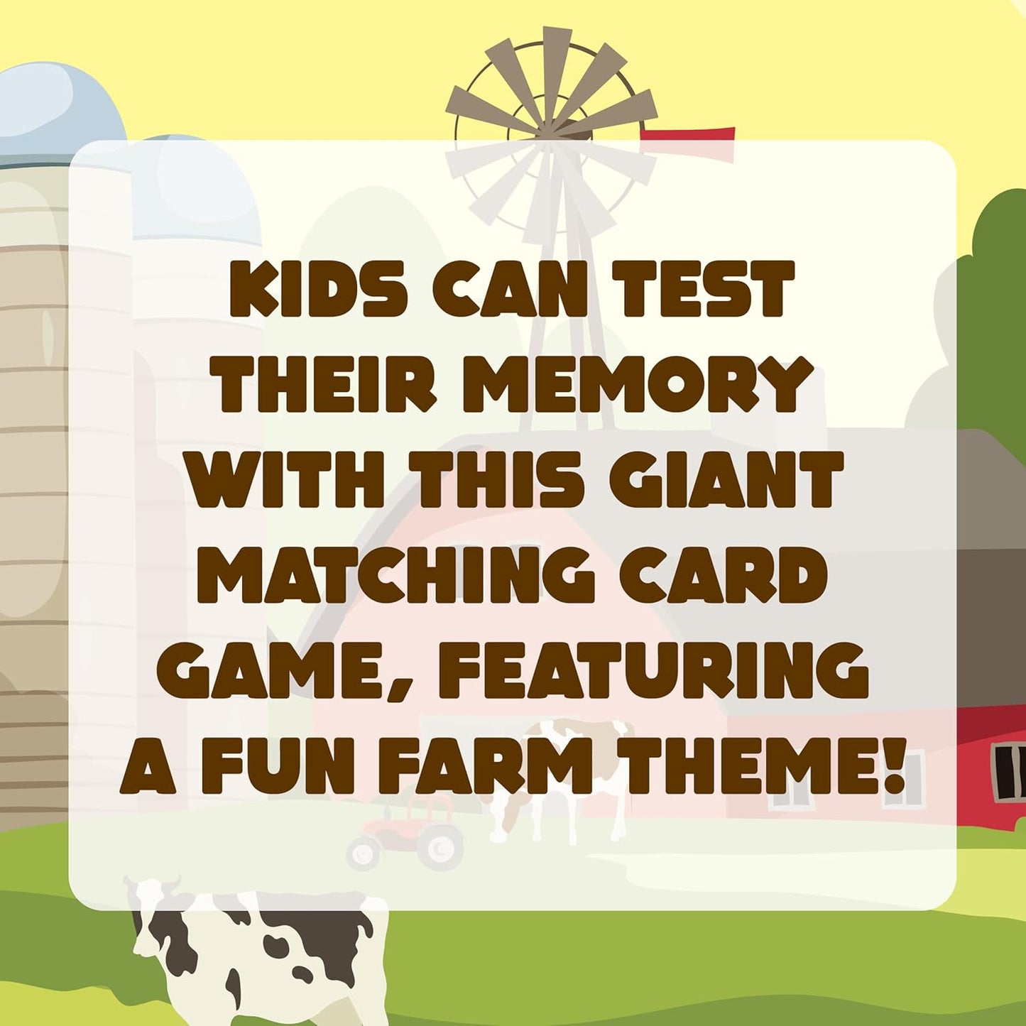 Giant Matching Game Baby Animals - Summer Toys - Game Night - Travel Games - Memory, Learning Game - Jumbo Playing Cards - Card Game for Kids and Adults -Ages 3+