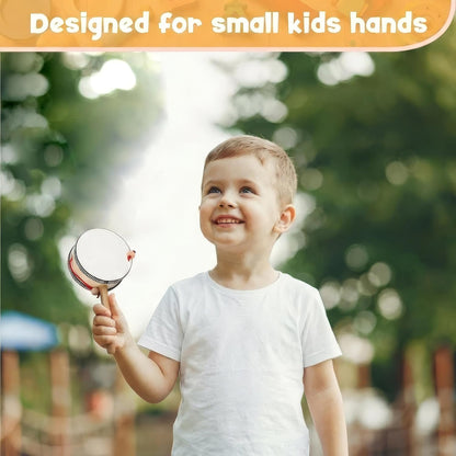 Stoie's Wooden Toddler Musical Instruments with Drum, Hand Bells, Flute, Maracas, Castanet, Tamburine, for Babies and Kids, Eco Friendly Montessori Educational Toy