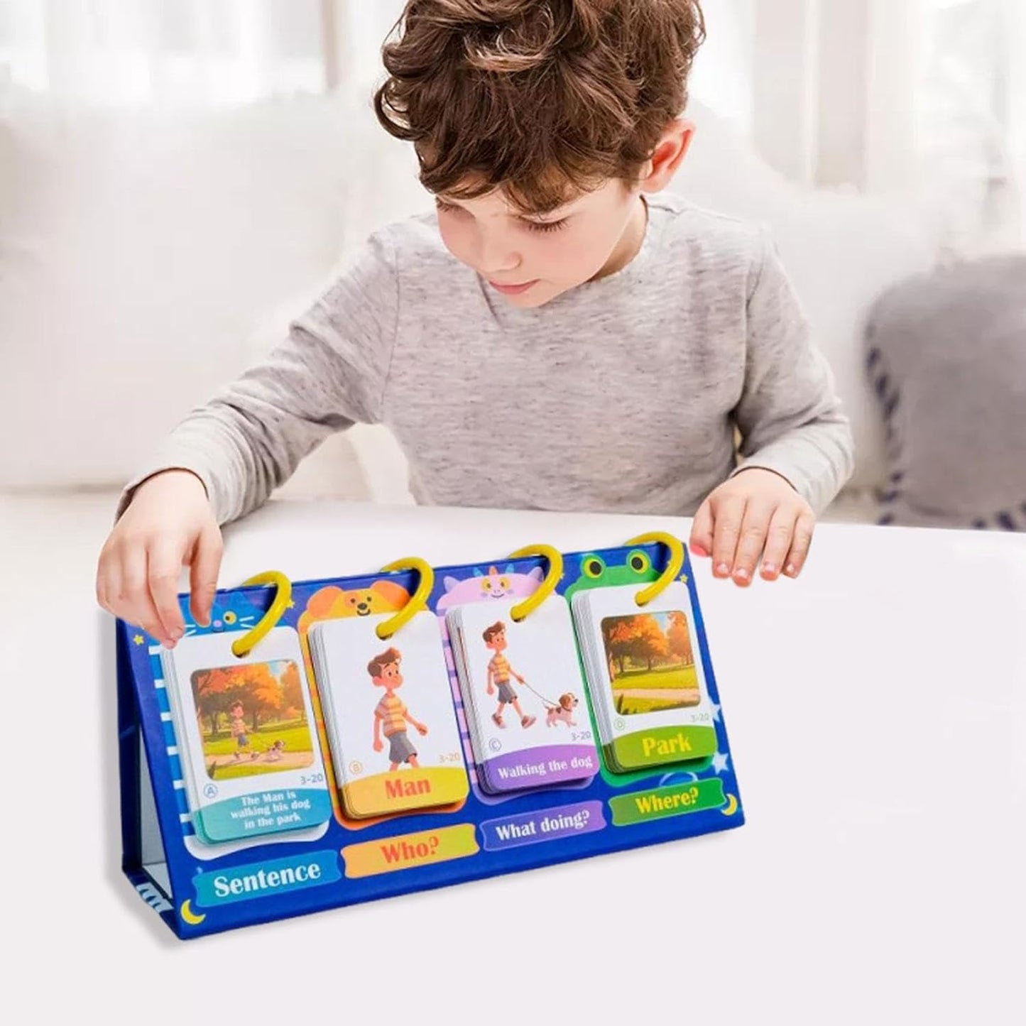 Kids Sentence Building Flip Chart Freestanding Learning Tool