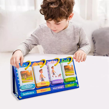 Kids Sentence Building Flip Chart Freestanding Practical Educational Tool