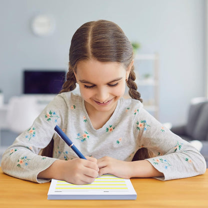 Eaasty 200 Sheets Write Beginner Paper Level 1 with Lines and Yellow Highlighted Practice Writing Paper for Kids Proper Letter Positioning, 11 x 8.5''