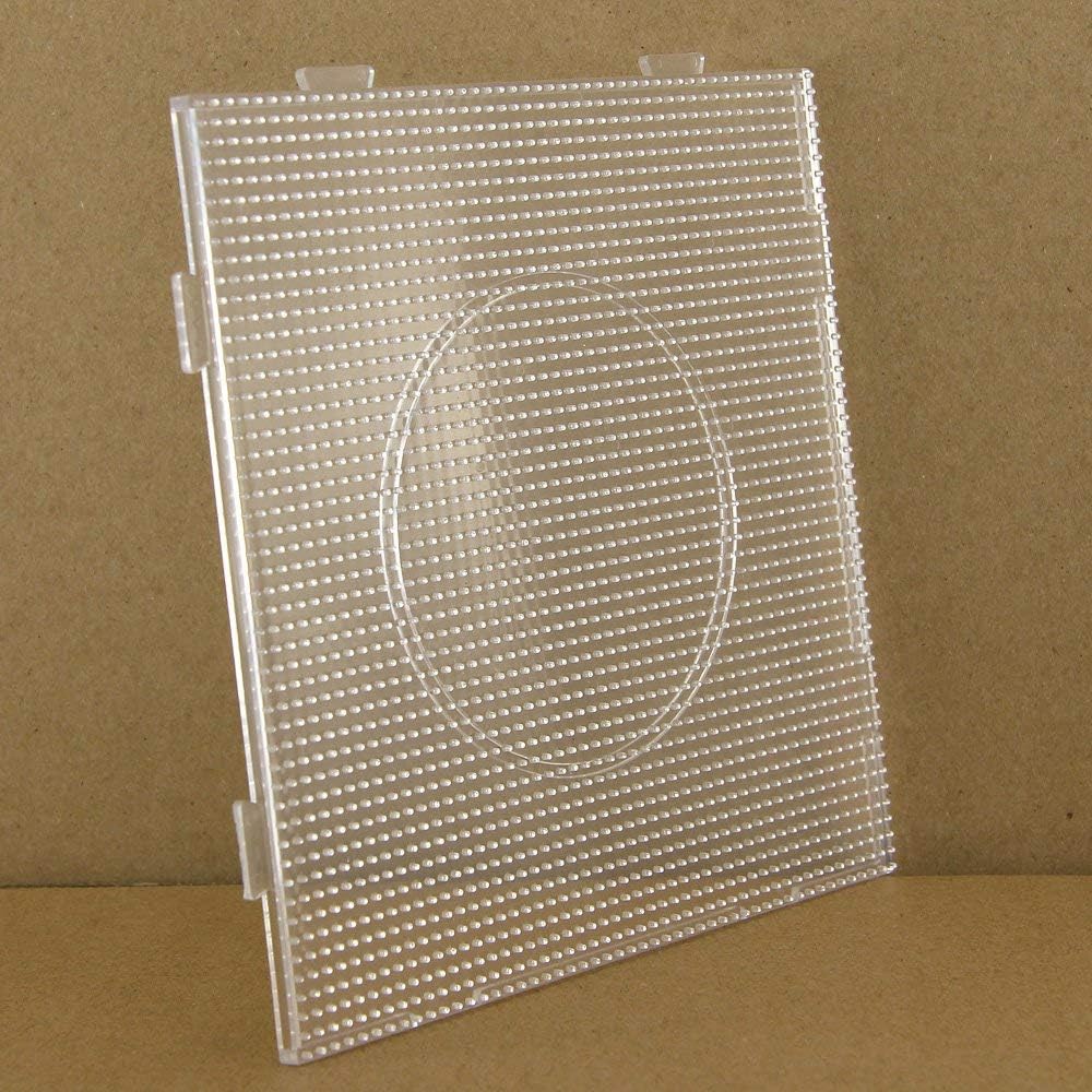 4pcs - 2.6mm Mini Fuse Beads Boards, Large Clear Pegboards Kits, with Gift 4 Lroning Paper (4)