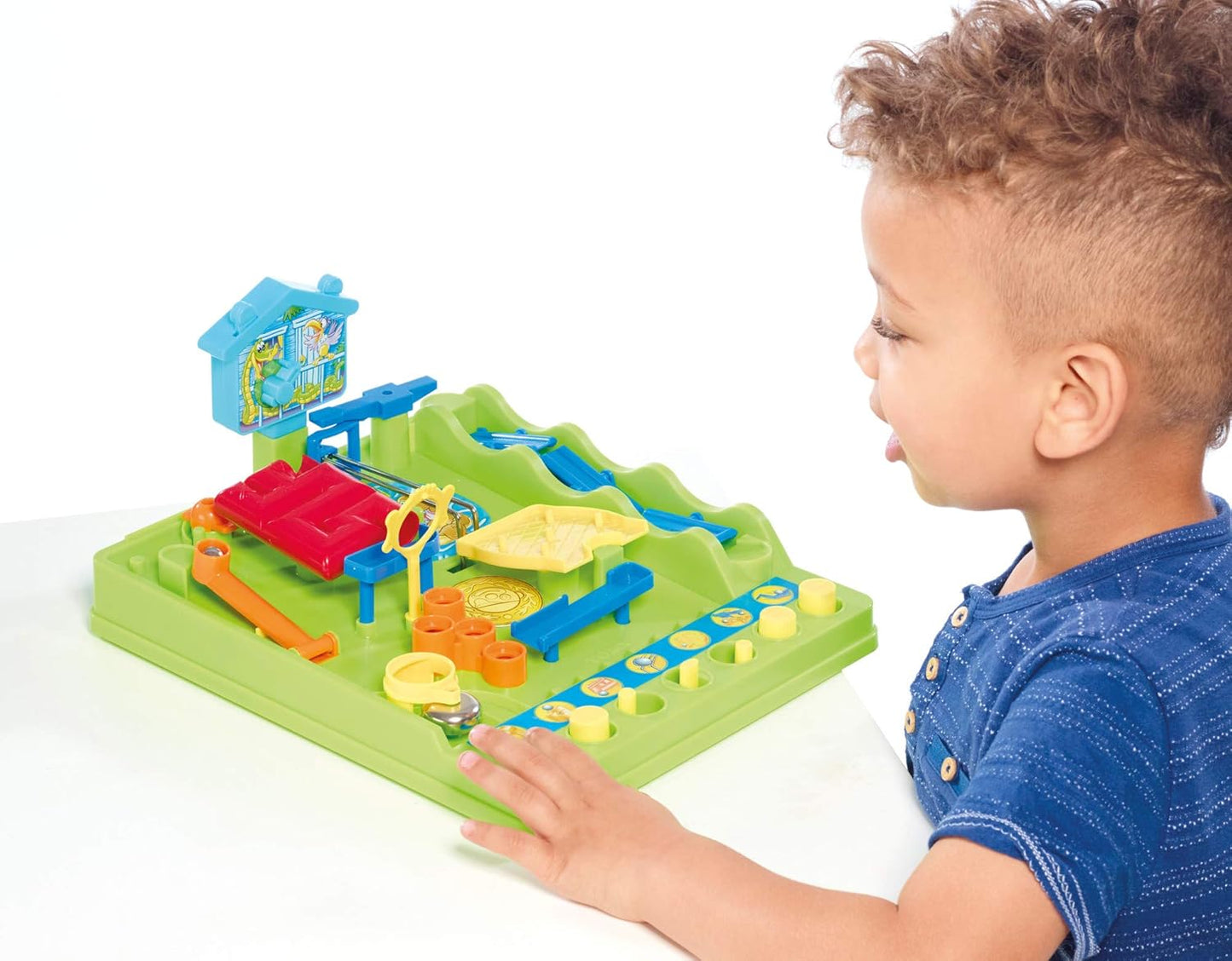 TOMY Screwball Scramble Level Up Marble Maze - Vertical Beat-The-Clock Marble Run Game - Skill & Dexterity Challenge - 1–4 Players - Ages 5+