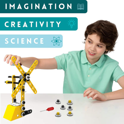 MOBIUS Toys 12-in-1 STEM Construction Kit - 152-Piece Building Set for Kids Ages 4-12 - Educational Engineering Toy for Boys & Girls to Build Cars, Trucks, Motorcycles & More, Creative Learning Gift