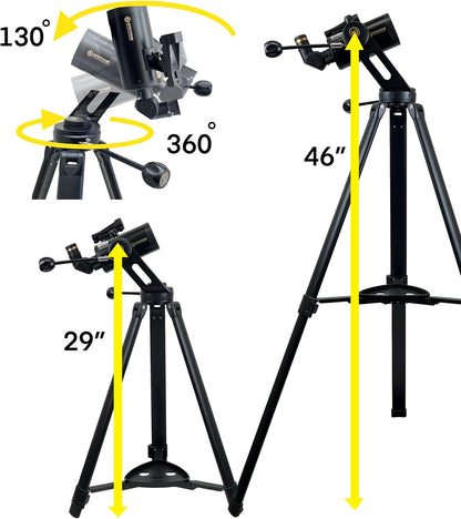 SpectrumOI Telescope for Kids, Telescope for Adults Astronomy Gifts for Kids 8-12 - Premium Refractor 70mm Aperture with Carry Bag and Phone Holder
