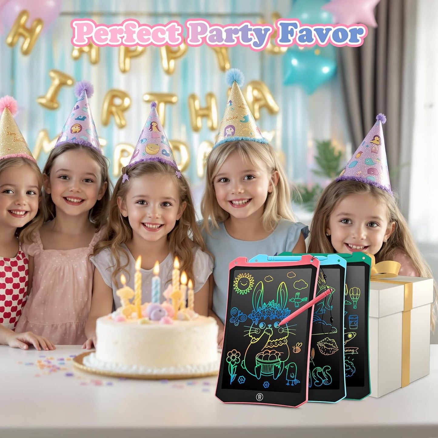 EooCoo Toddler Boy Toys, Kids Gifts, 10 Inch LCD Writing Tablet, Drawing Pad, No Mess Coloring Books for Kids, Travel Games, Gifts for Boys 4-6, Educational Toys for 3 4 5 6 7 Years Old Boys and Girls
