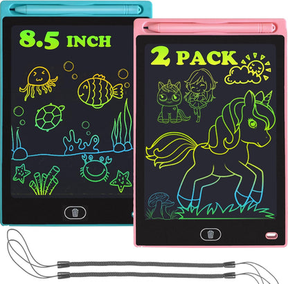 6 Pack LCD Writing Tablet for Kids Toys 8.5 Inch Colorful Doodle Board Bulk, Eye-Protection Drawing Pad Toddler Travel Essentials Toys for 3-8 Year Old Boys Girls, Birthday Xmas Gifts