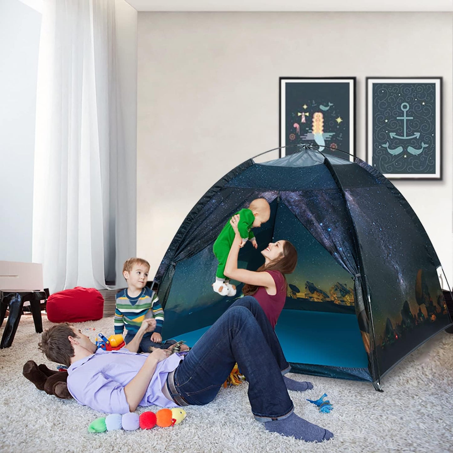 Mnagant James Webb Space Telescope Kids Play Tent Indoor & Outdoor for Boys and Girls(61" x 61" x 45")