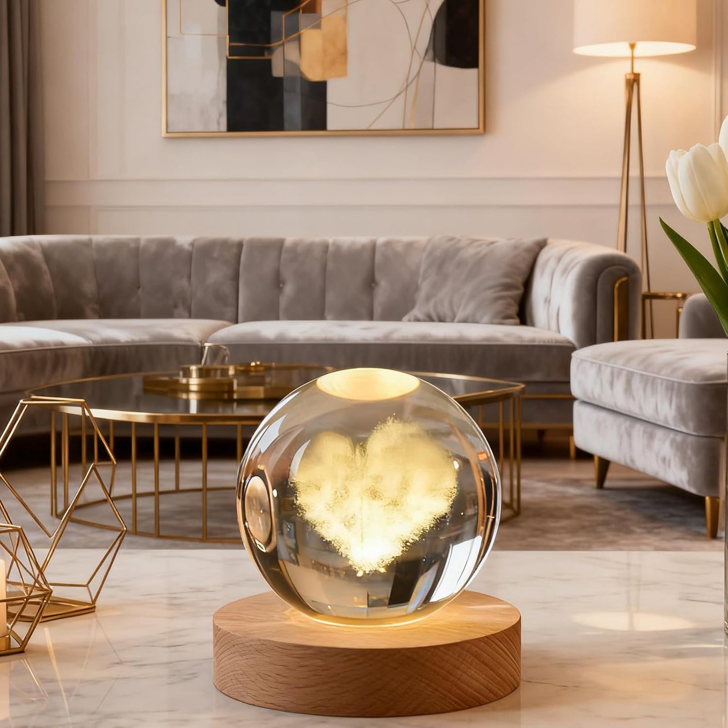 3D Solar System Crystal Ball, 2.4in Universe Gifts Decorative Quartz Glass Ball, Space Laser Engraved Model Astronomy Decor, Physics Display Sculpture Home Decor Crafts for Friends Mom Women Boys