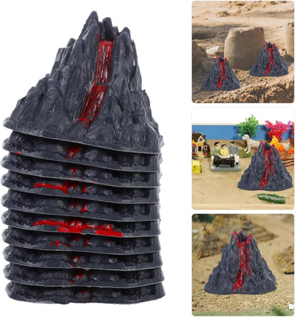 Toyvian Realistic Volcano Model Toy, 2.76inch Simulation Lava Volcano Figure for Science Projects School Dioramas Miniature Landscape Ornament Cake Toppers Educational Science Kit for Kids
