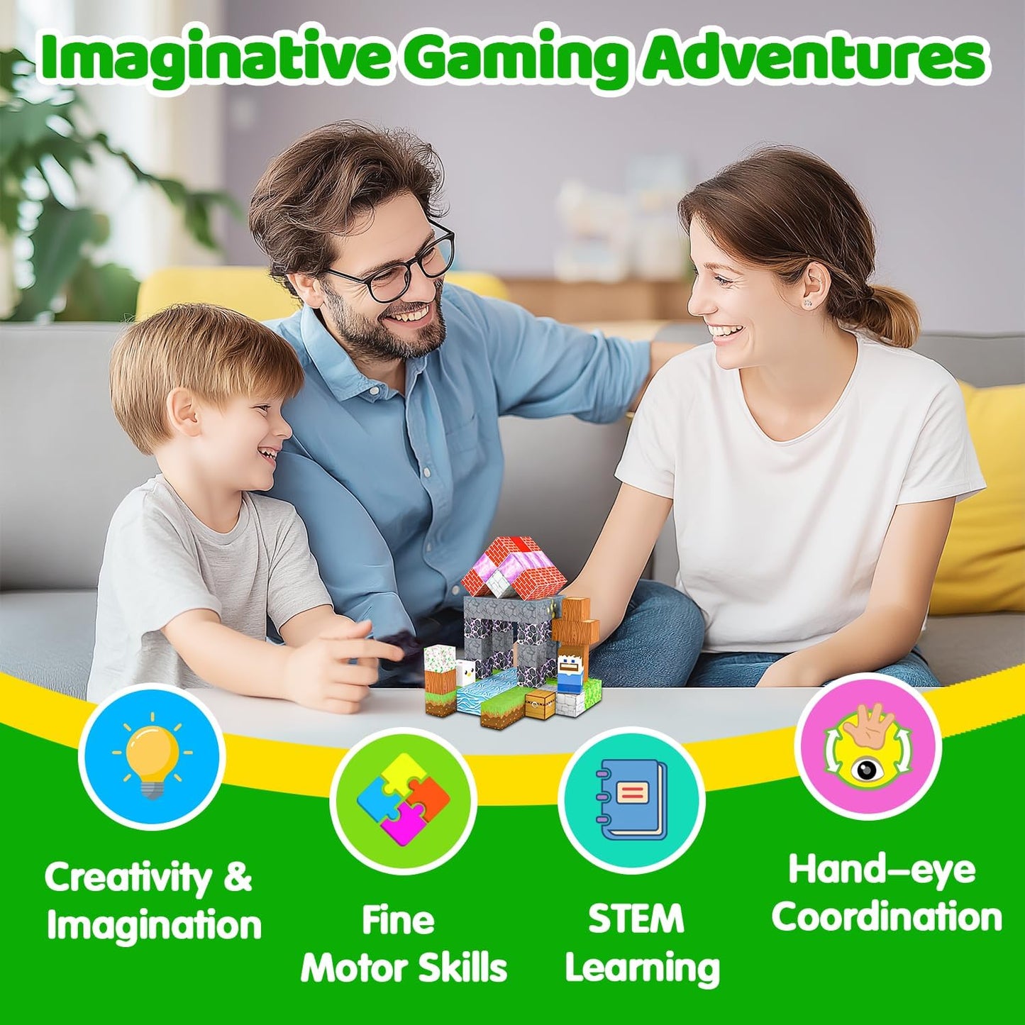 Magnetic Blocks Toys for Kids, 100 PCS Building Blocks Cubes, Stacking Magnetic Tiles Toys for Kids Toddlers Boys Girls Ages 3 4 5 6 7 8-12 Birthday Gifts Party Supplies (Underworld)