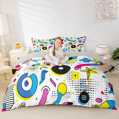 Erosebridal Chemistry Lab Bedding Set Twin Size Chemical Equation Duvet Cover for Boys Girls Chemical Elements Science Theme Comforter Cover Teens Kids Science Students Bedding School Dorm Room Decor