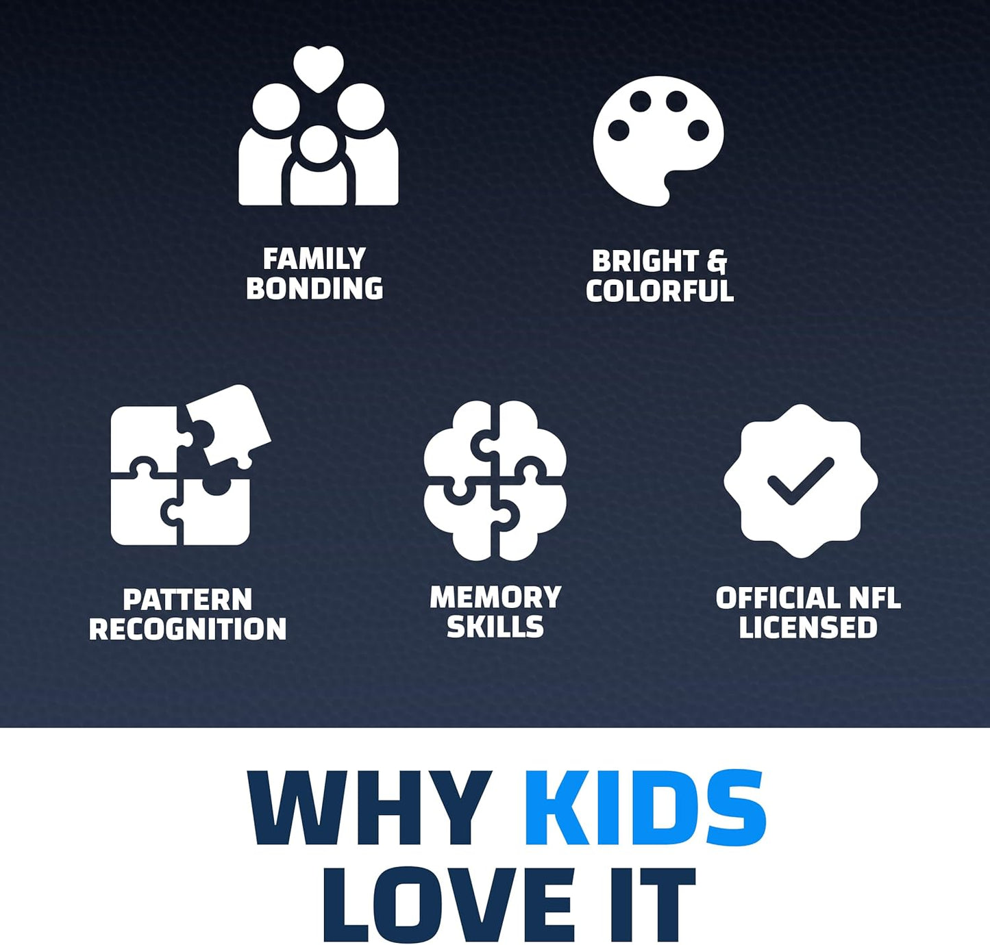 MasterPieces Sports Games - NFL Matching Game - Game for Kids and Family - Laugh and Learn