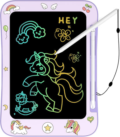 Genialba LCD Writing Tablet for Kids, Colorful Screen Drawing Board for 3-7 Year Old Boys & Girls - Educational Toys for Birthday & Christmas (Penguin)