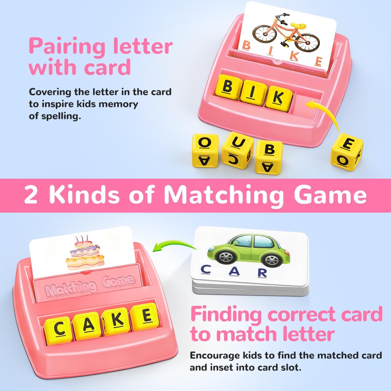 NARRIO Educational Toys for 3 4 5 Year Old Boys Gift, Matching Letter Game Preschool ABC Learning Toys for Kids Ages 4-8 Years, Christmas Birthday Gifts for 3-6 Year Old Boys Toddler Toys Age 2-4