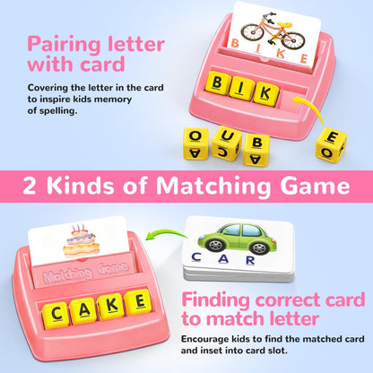 NARRIO Educational Toys for 3 4 5 Year Old Boys Gift, Matching Letter Game Preschool ABC Learning Toys for Kids Ages 4-8 Years, Christmas Birthday Gifts for 3-6 Year Old Boys Toddler Toys Age 2-4