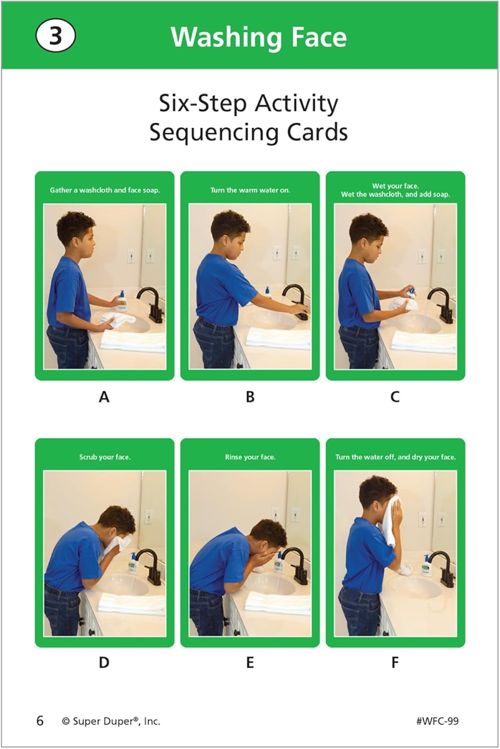 Super Duper Publications | Webber® Activities of Daily Living Photo Sequencing Cards | Educational Learning Resource for Children