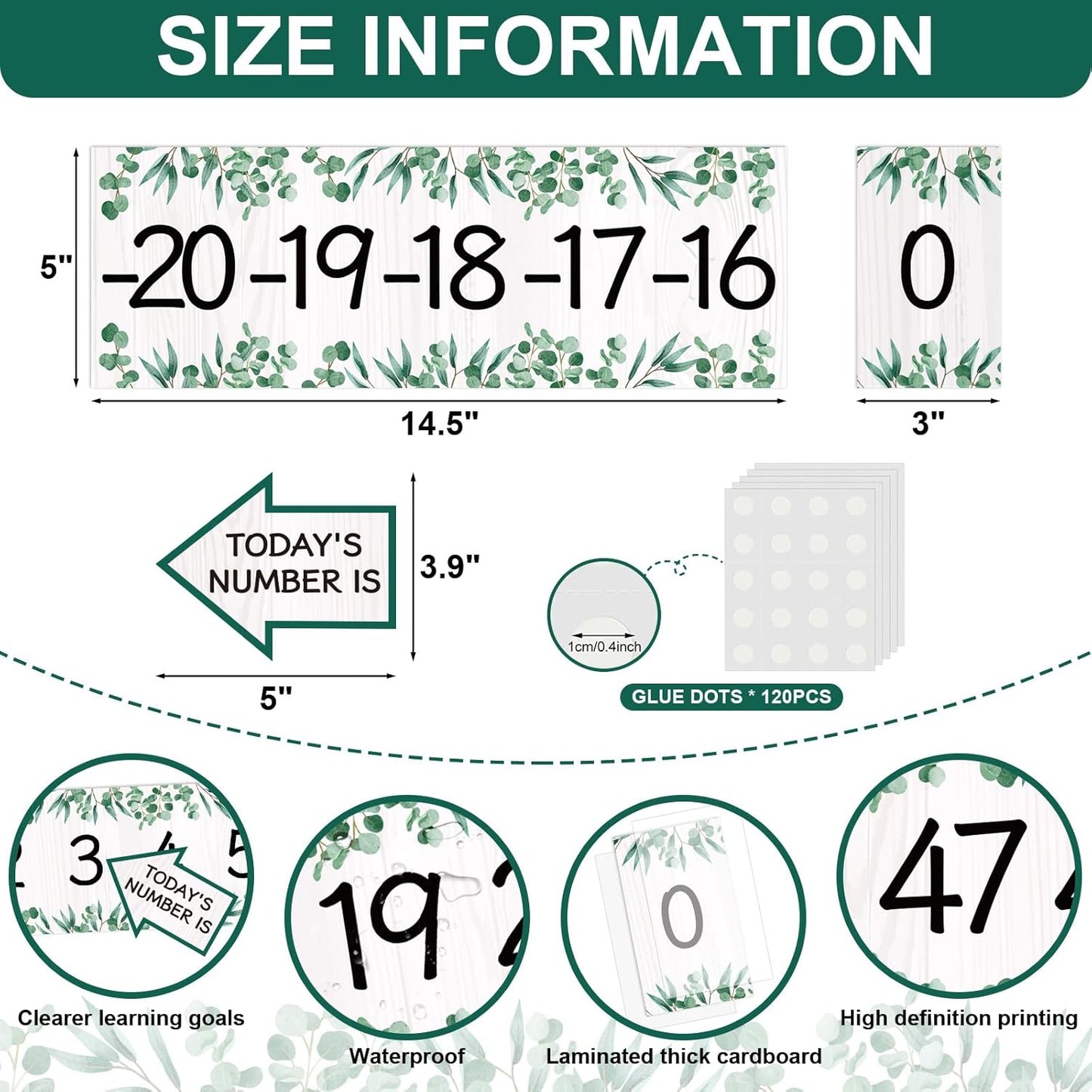 COCHIE Boho Number Line Bulletin Board Border - 20 to 120 Classroom Decorations for Wall Total 34ft, Math Number Lines Border Strips Learning Poster Supplies for Students, Teachers (Bohemian)