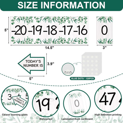 COCHIE Boho Number Line Bulletin Board Border - 20 to 120 Classroom Decorations for Wall Total 34ft, Math Number Lines Border Strips Learning Poster Supplies for Students, Teachers (Bohemian)