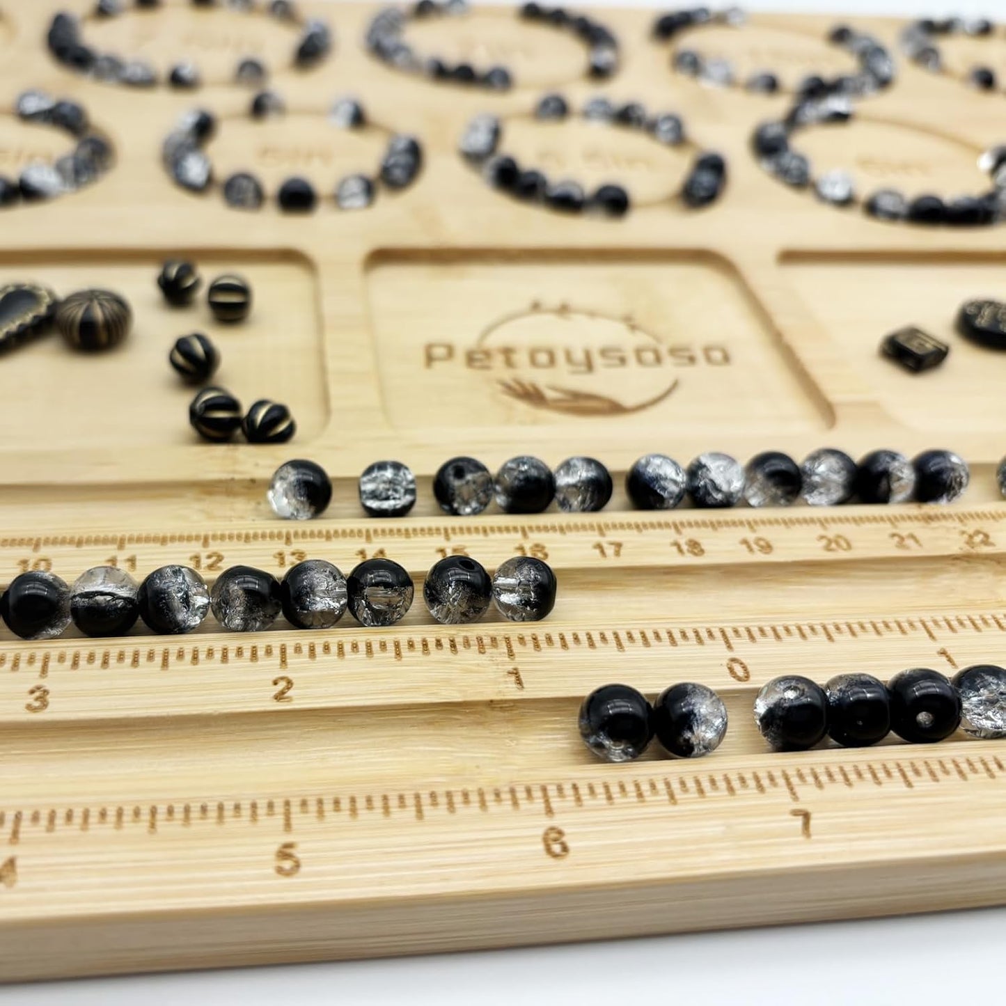 Petoysoso Bead Boards for Jewelry Making, Bamboo Beading Board for Bracelet & Necklace, Jewelry Making Supplies,Bead Tray Supplies