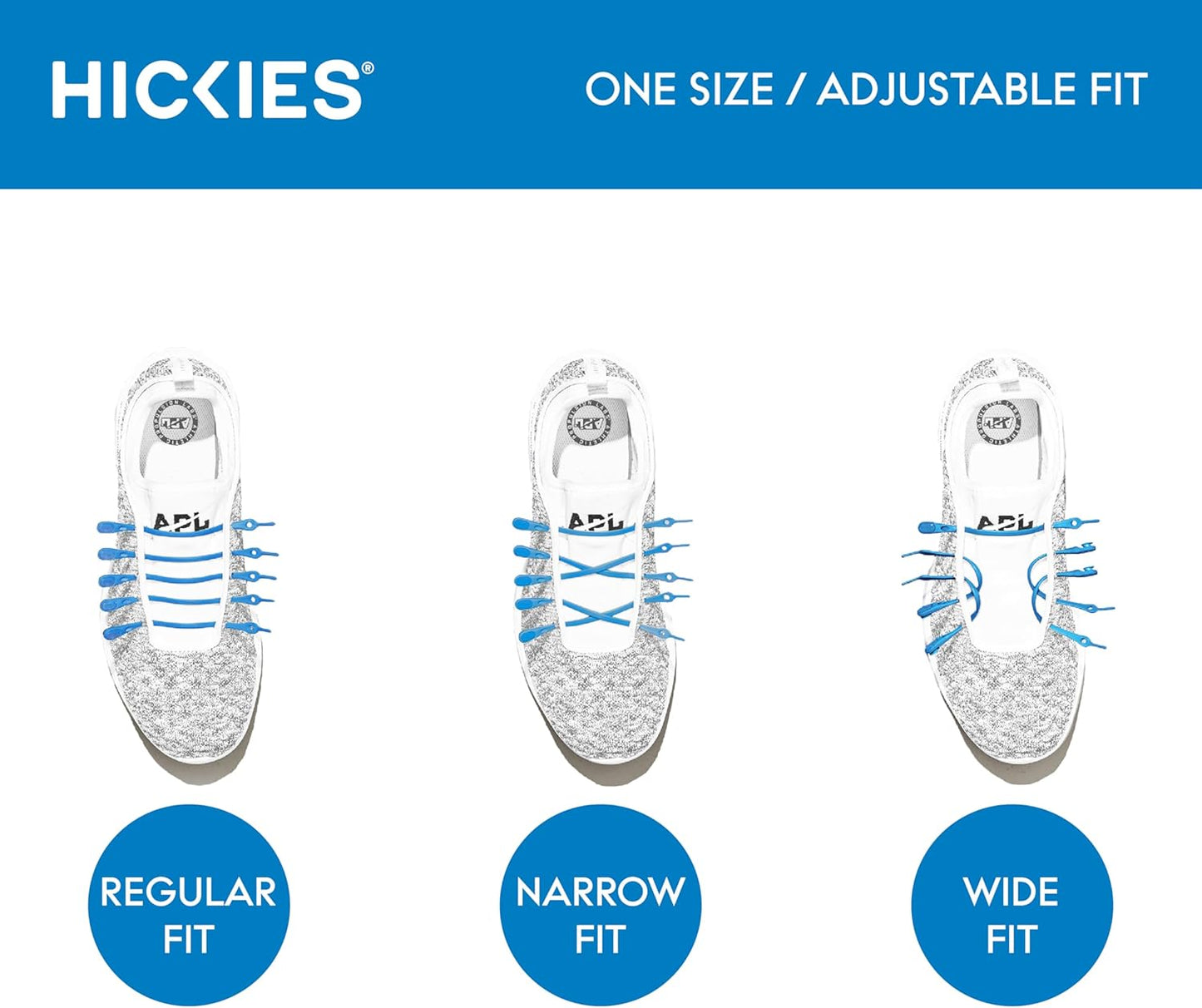 HICKIES No Tie Shoelaces – Elastic, Waterproof, Unisex Shoelaces for Adults, One Size Fits All for Sneakers & Running Shoes