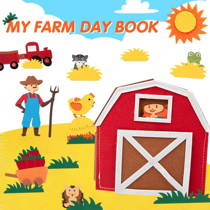 Daily Life of Boys Busy Book for Toddlers,Montessori Busy Books,Preschool Felt Busy Quiet Book Learning Life Skills,House Pretend Play Dress UP Game,Montessori Toys for 3 4 5 Years Autism Sensory