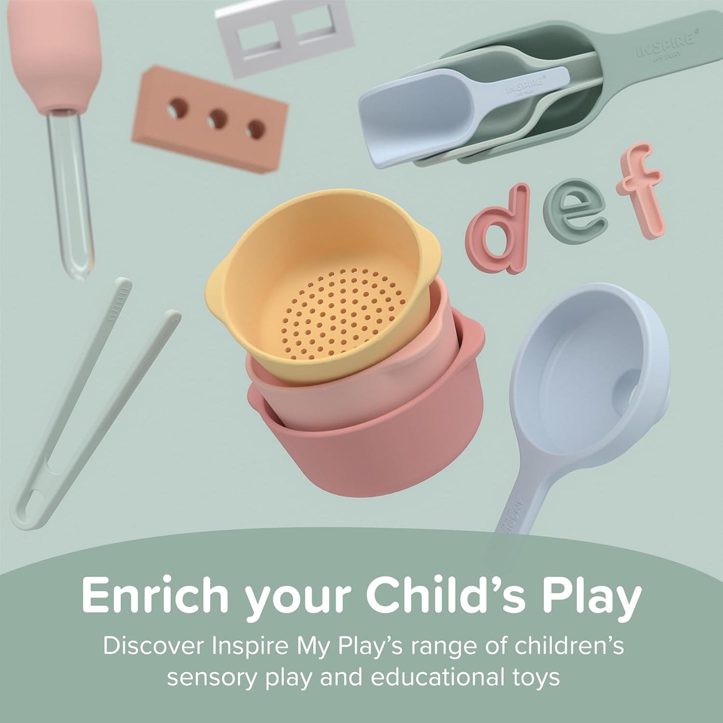 Inspire My Play Purple Sensory Bin Accessories Start Kit - Sensory Bin Toys - Messy Play Tools