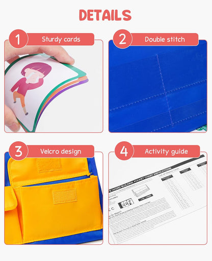 Gamenote Word Building Desktop Pocket Chart Tent Flash Cards Kit - CVC Words Phonics Games Blending Board for Kindergarten Reading and Spelling