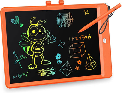 KOKODI LCD Writing Tablet, 12 Inch Colorful Toddler Doodle Board Drawing Tablet, Erasable Reusable Electronic Drawing Pads, Educational and Learning Toy for 3-6 Years Old Boy and Girls(Blue)