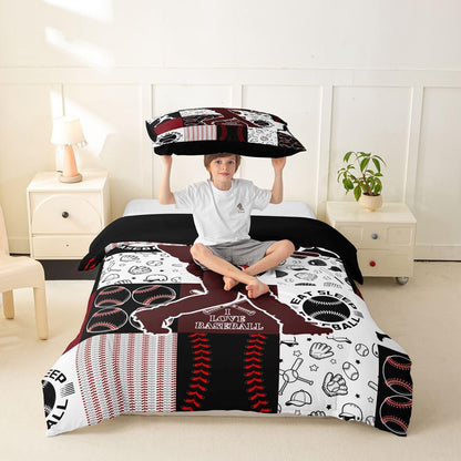 Drum Kit Duvet Cover,Kids Musical Instruments Bedding Set,Rock Music Comforter Cover for Boys Girls Room Decor,Neon Lighting Lightweight Bedspread Cover Twin Size with 1 Pillow Case(No Comforter)