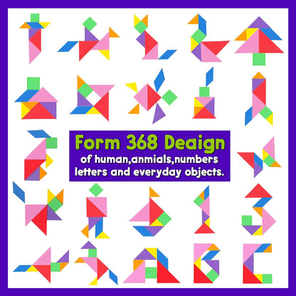 Travel Magnetic Tangram Puzzle - 3D Building Blocks for Road & Plane Travel STEM Toy with 360 Shape Dissection Puzzles & Brain Teasers, Educational IQ Gift for Kids & Adults