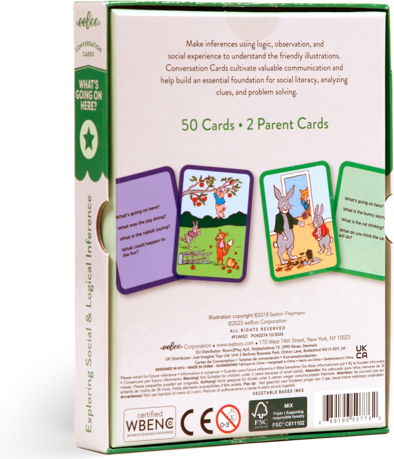 eeBoo: What Do I Do - 48 Conversation Flashcards, Develops Empathy Through Friendly Illustrations of Social Situations, Develop Social and Emotional Intelligence, for Ages 3 and up