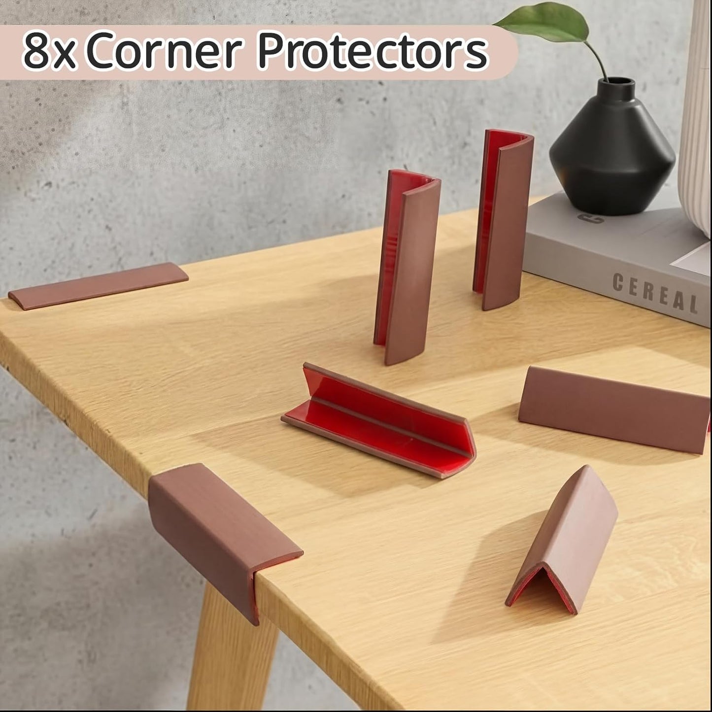 Pangda Baseboard Corners Blocks Self Adhesive Rubber Safety Corner Protectors Proofing Edge Guard Corner Cushion for Wall Furniture Edge(White,12 Pcs)